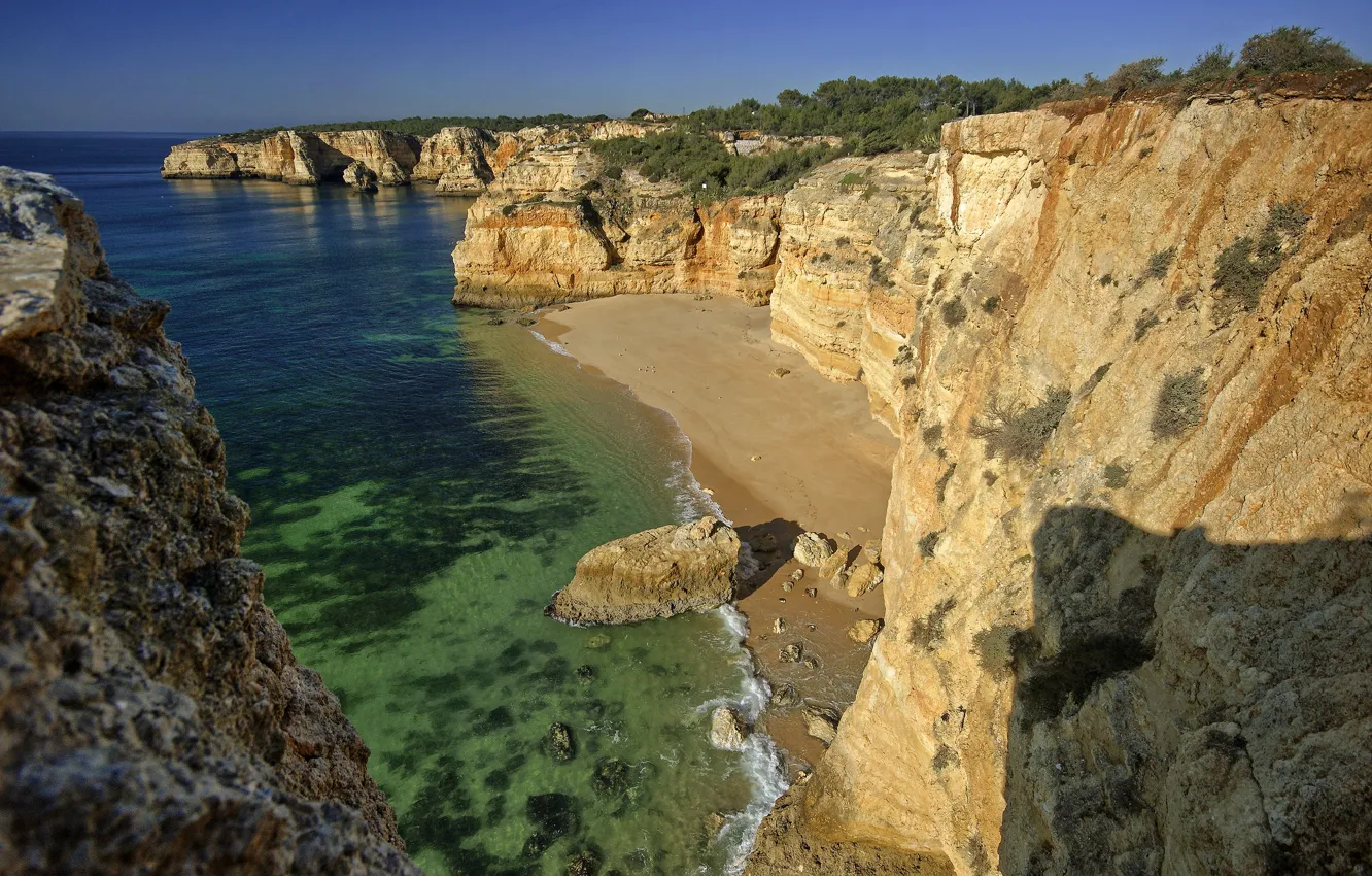 Photo wallpaper sea, nature, rocks, Portugal