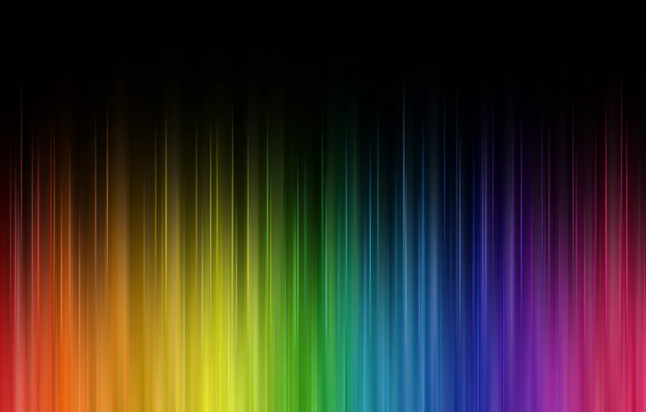 Photo wallpaper rays, colored, rainbow, color curtain