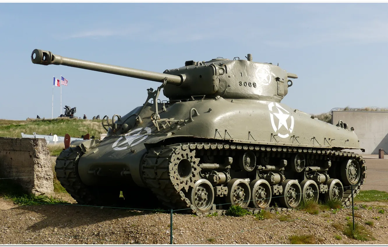 Photo wallpaper WW2, sherman tank, normandie, ww2 tank