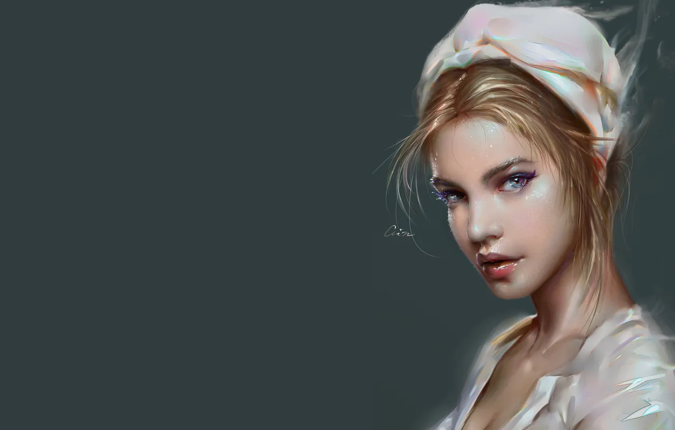 Photo wallpaper look, girl, art