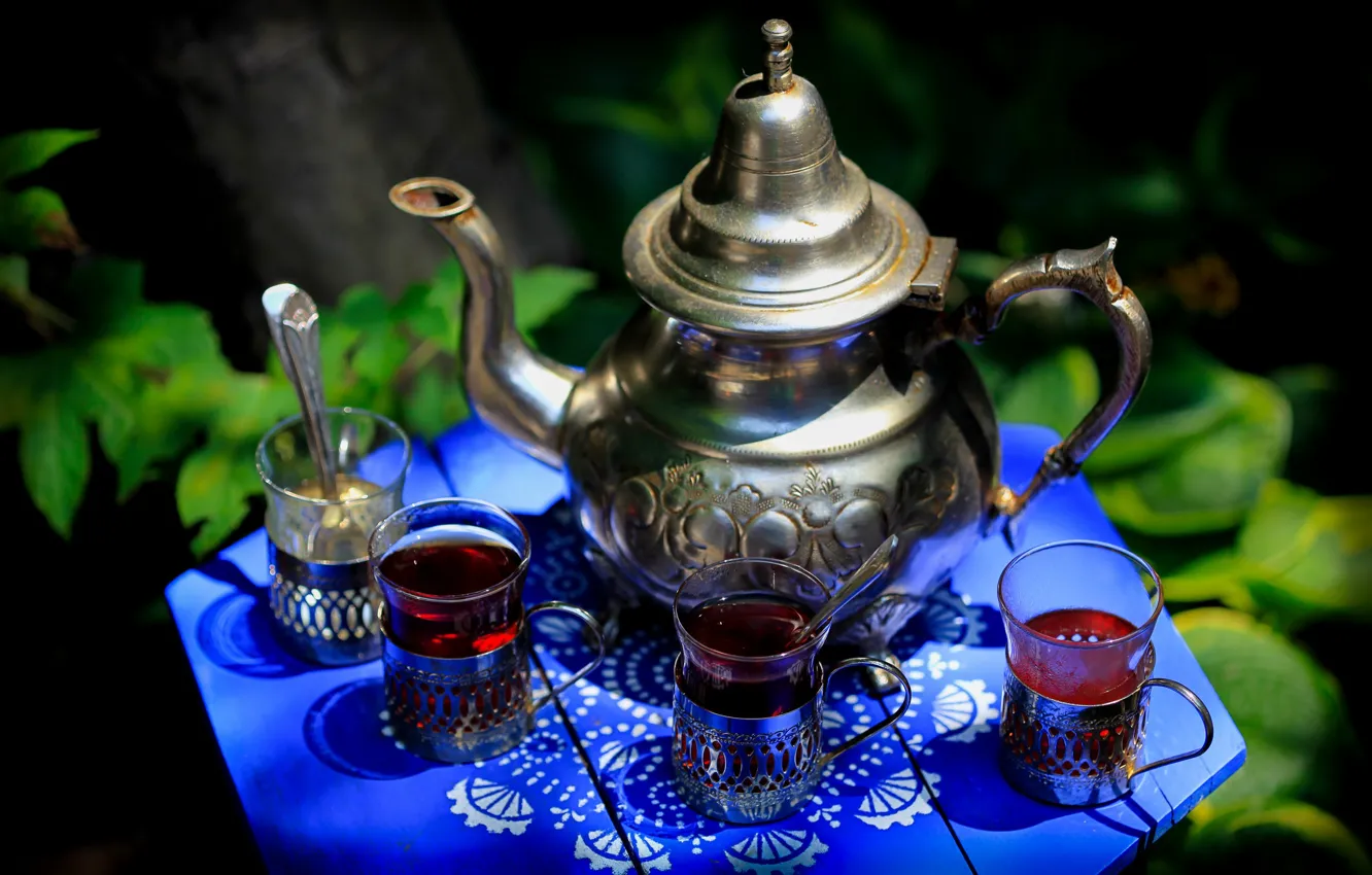 Photo wallpaper tea, kettle, drink