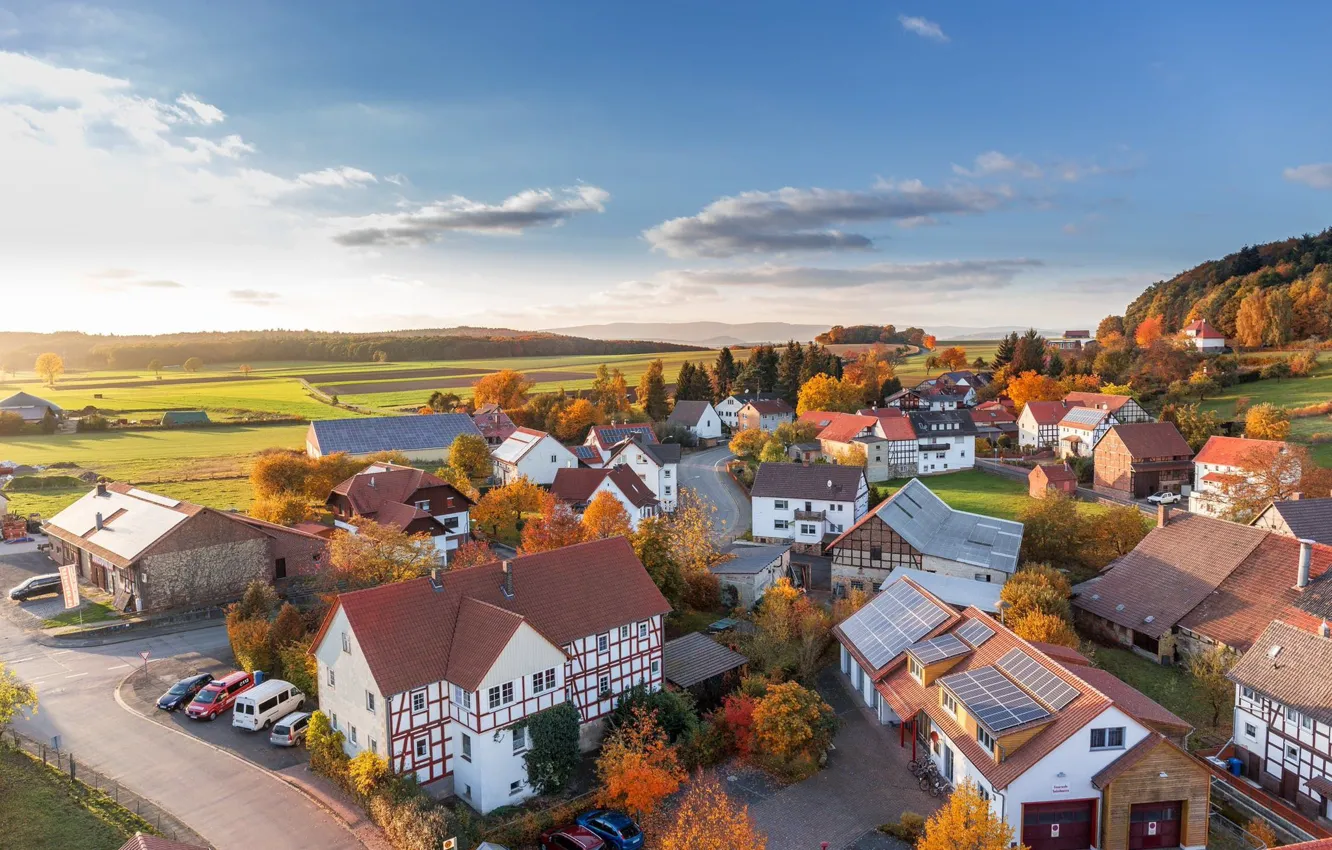 Photo wallpaper home, Germany, village