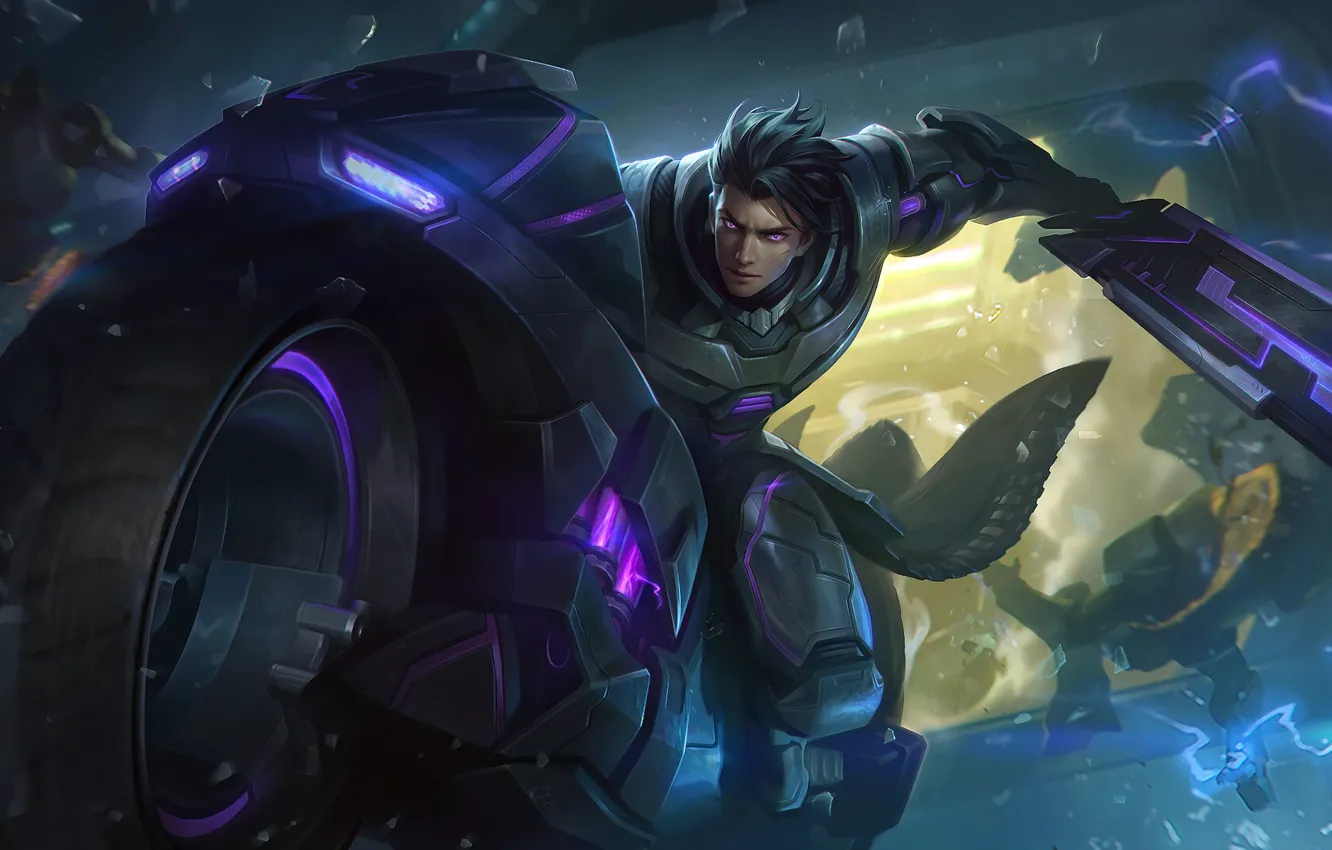 Photo wallpaper speed, battle, bike, Alucard, characters, Bang Bang, Video game, Mobile Legends