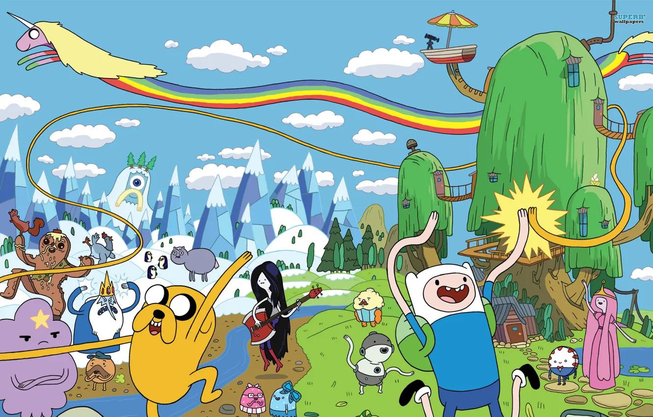 Photo wallpaper Wallpaper, dog, art, Jake, dog, Adventure Time, adventure time. art. cartoons