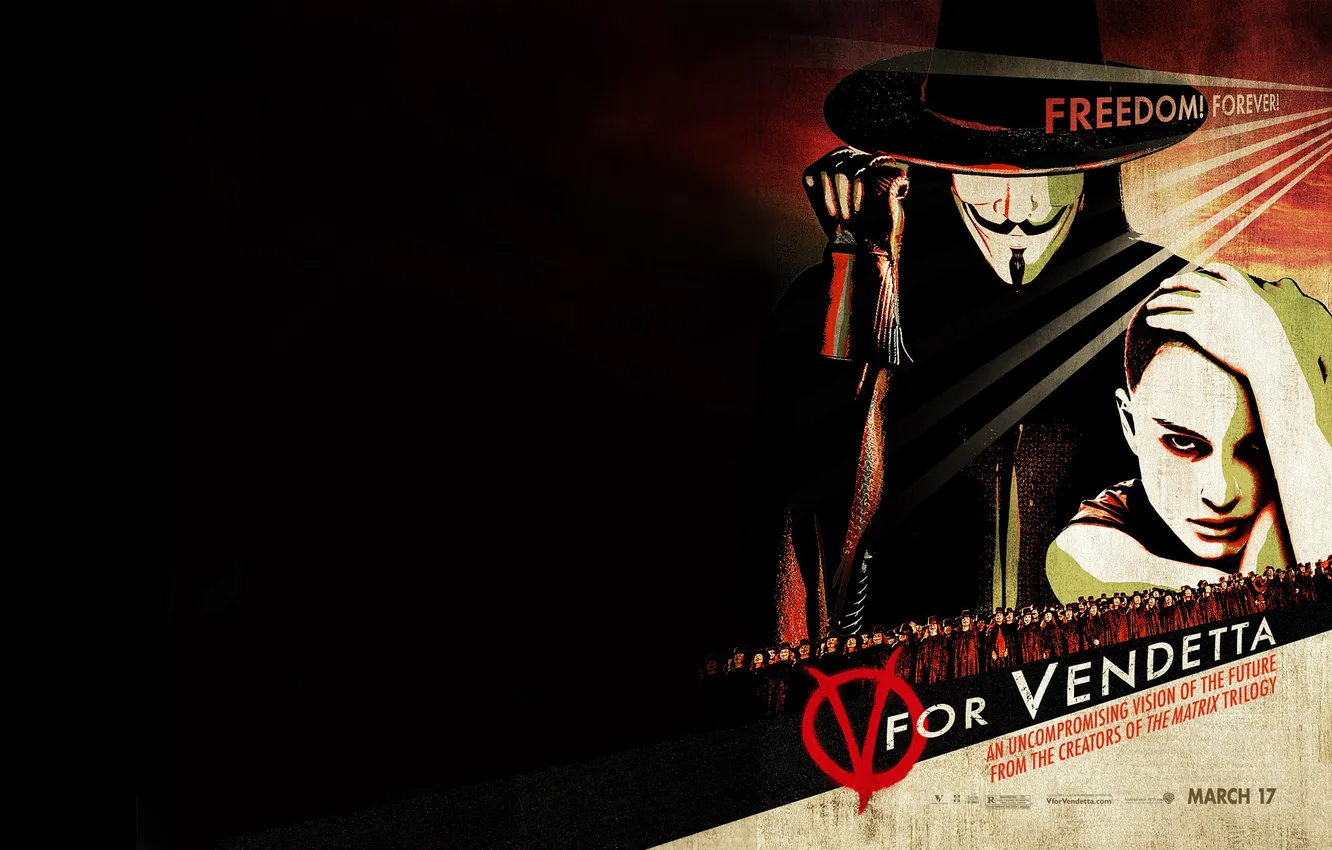 Photo wallpaper the film, actor, Natalie Portman, v for vendetta, Hugo Weaving, "V" for vendetta