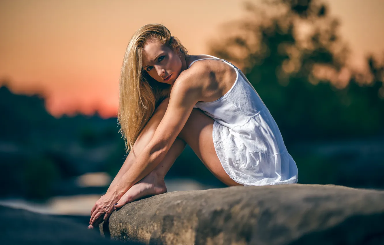 Photo wallpaper girl, pose, background