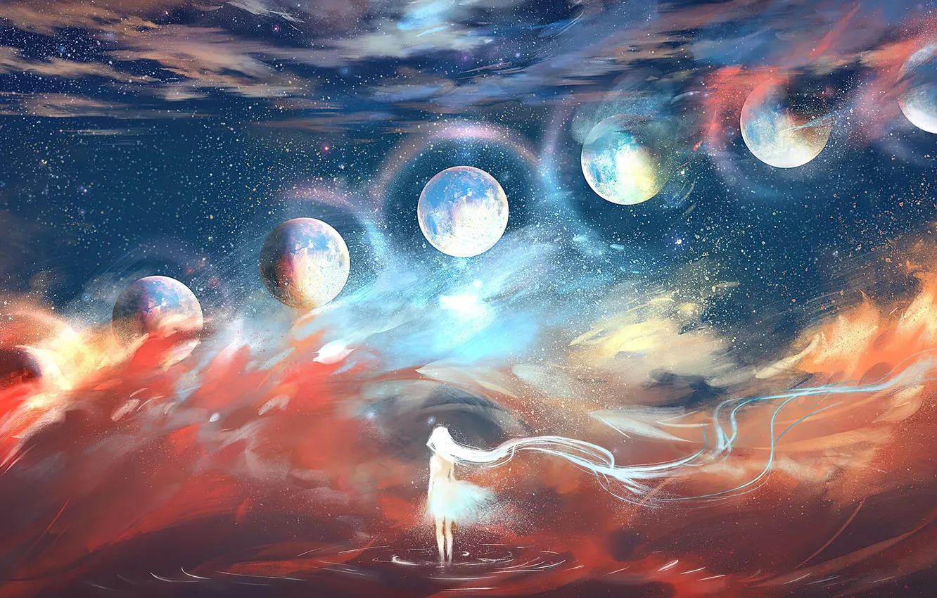 Photo wallpaper dream, space, stars, space, future, dream, planet, future, space, other worlds, stars, planets, fantasy art, …