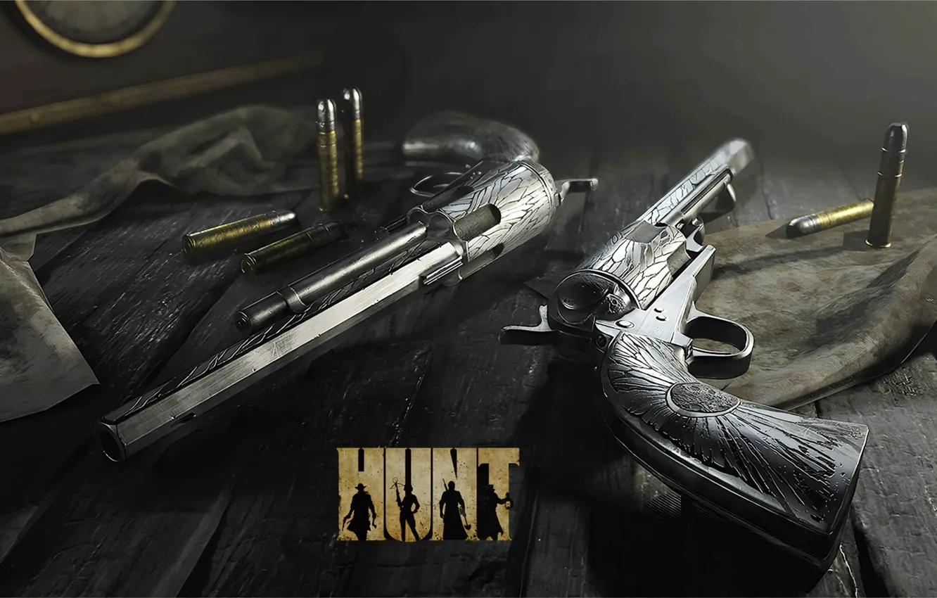 Photo wallpaper cartridges, revolver, wild West, Hunt Showdown, apercot