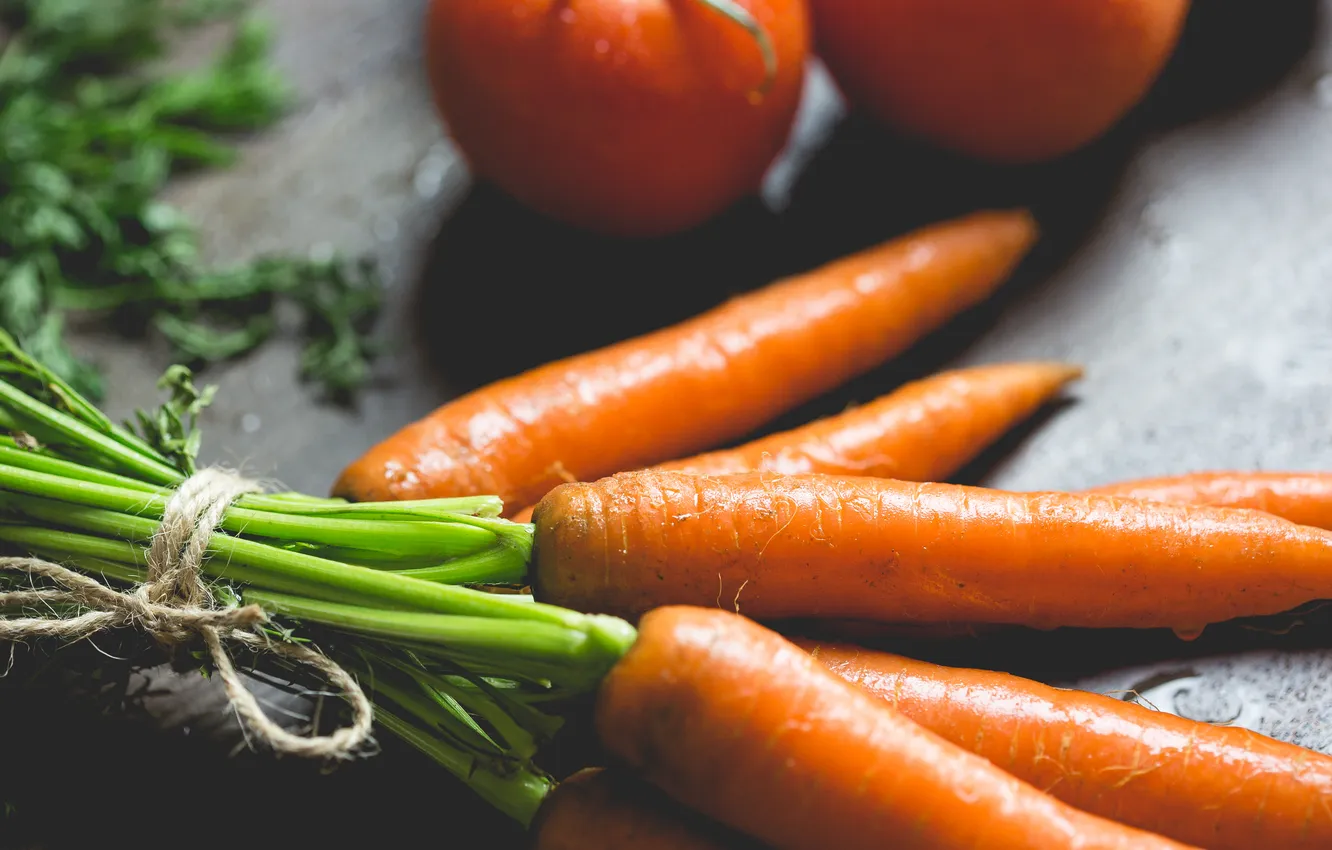 Photo wallpaper carrot, tomato, vegetable