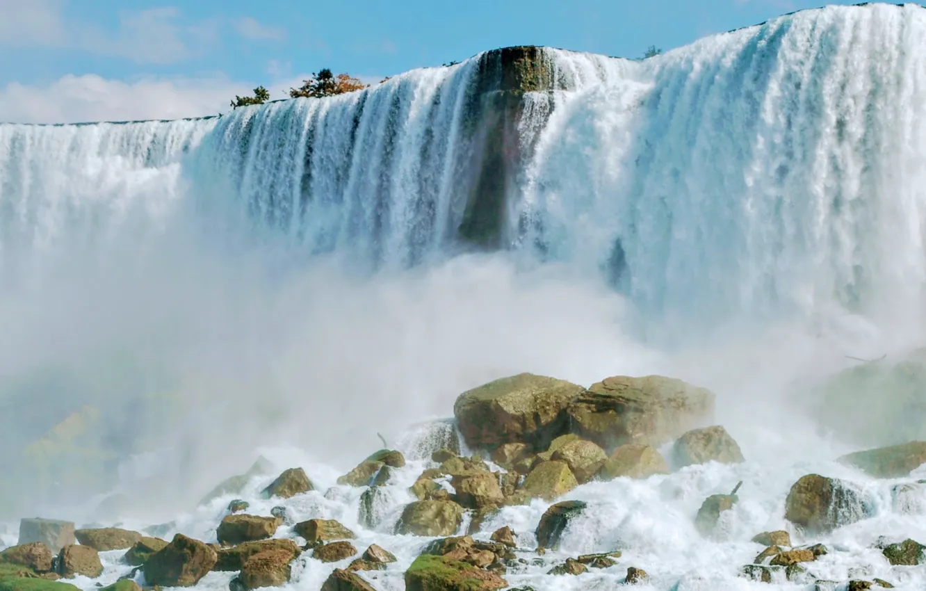 Photo wallpaper water, stones, element, waterfall, Niagara, Canada