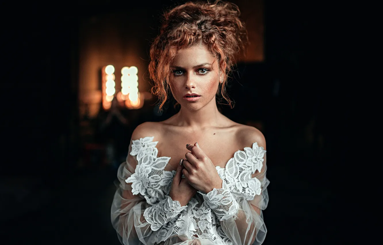 Photo wallpaper freckles, the beauty, Julia, Julia, George Chernyadev