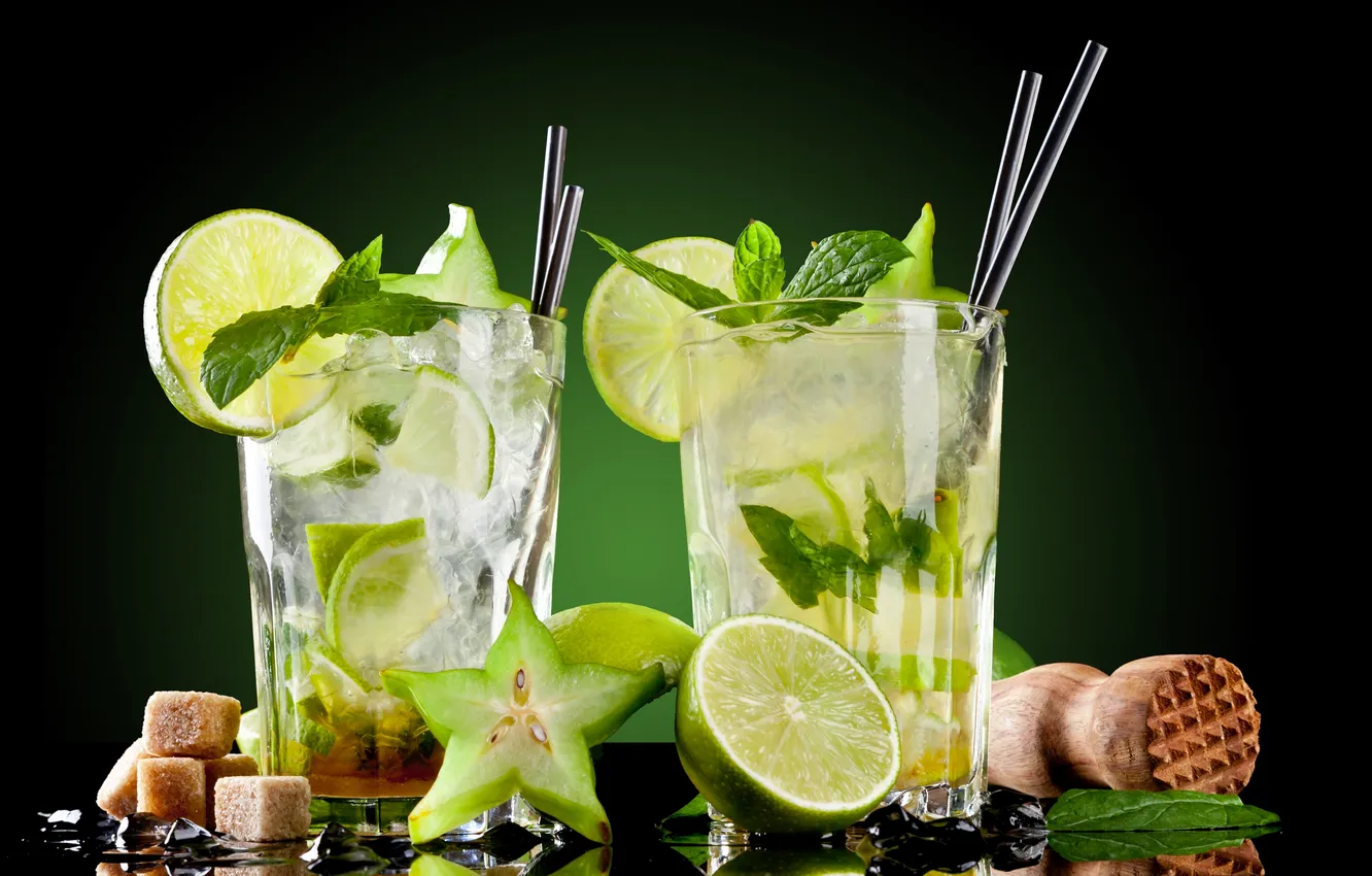 Photo wallpaper summer, lime, drink, MOHITO
