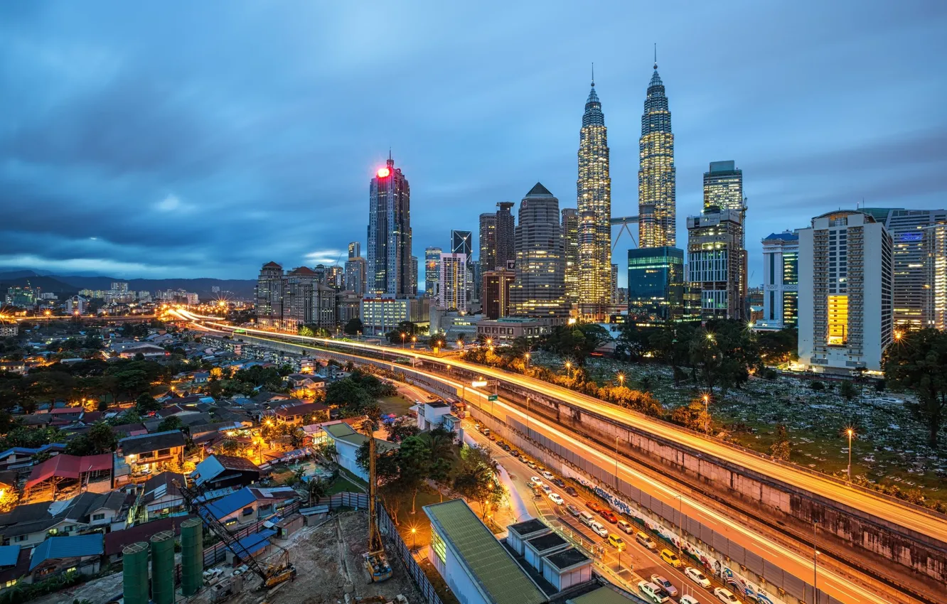 Photo wallpaper road, machine, the city, Malaysia, Kuala Lumpur