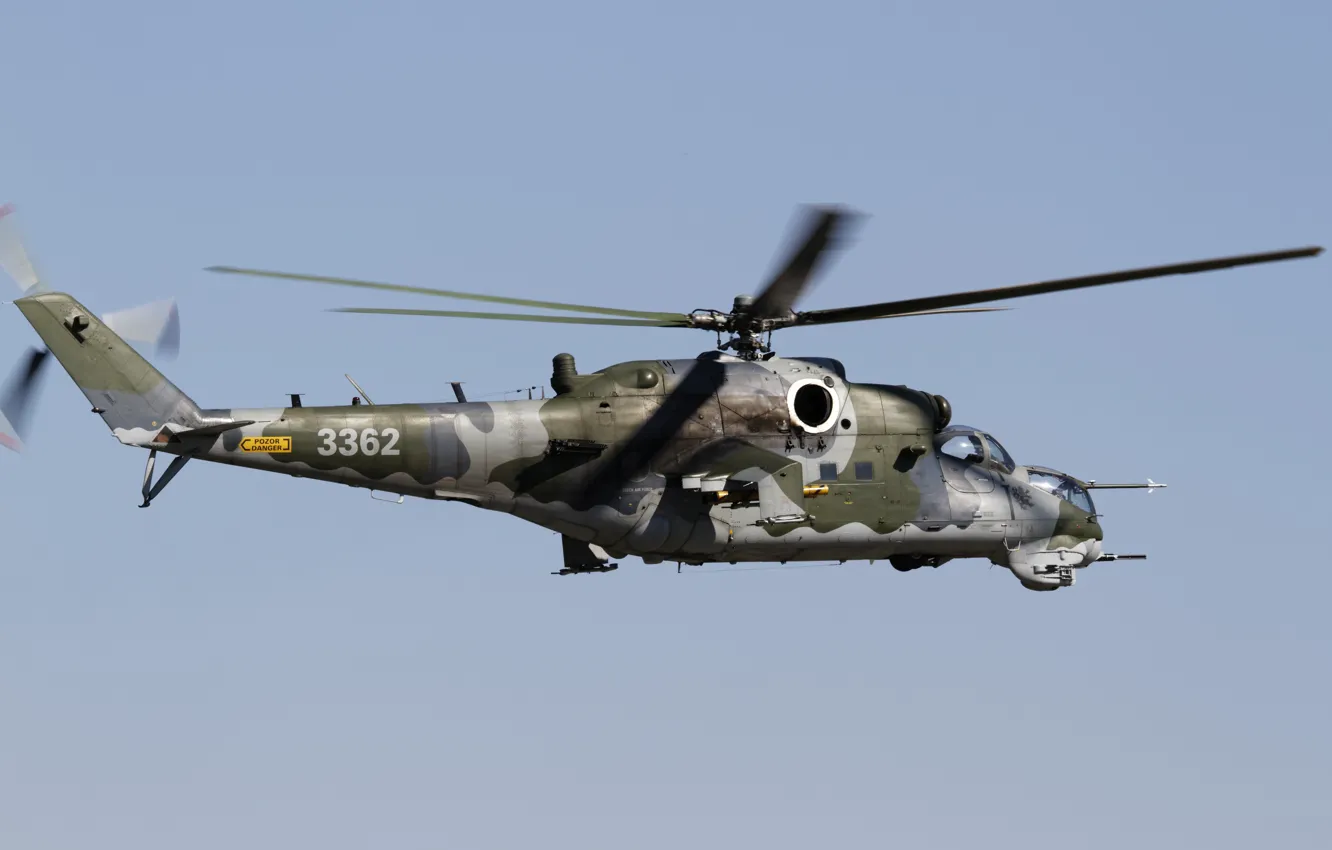 Photo wallpaper DOE, Attack helicopter, Mil Mi-35 Hind