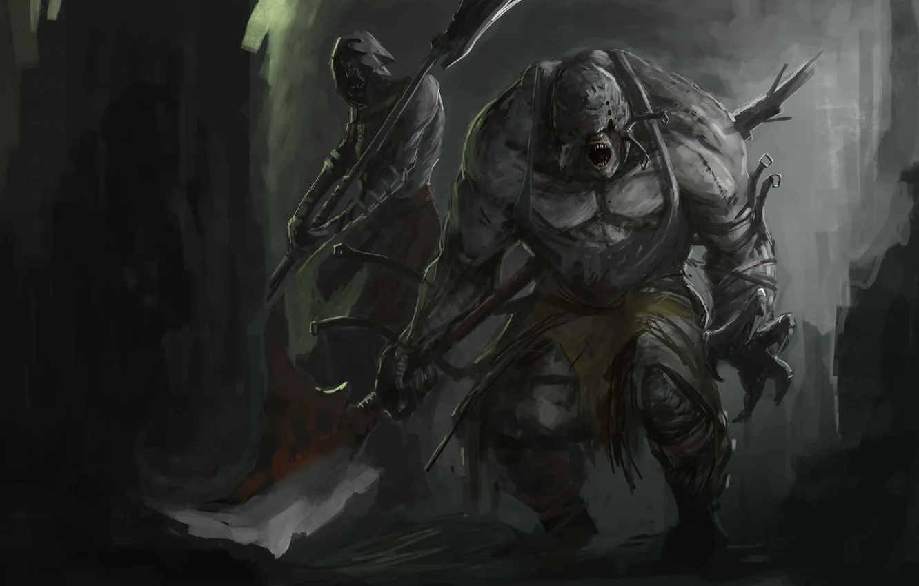 Photo wallpaper weapons, monster, art, rage, undead, gloom