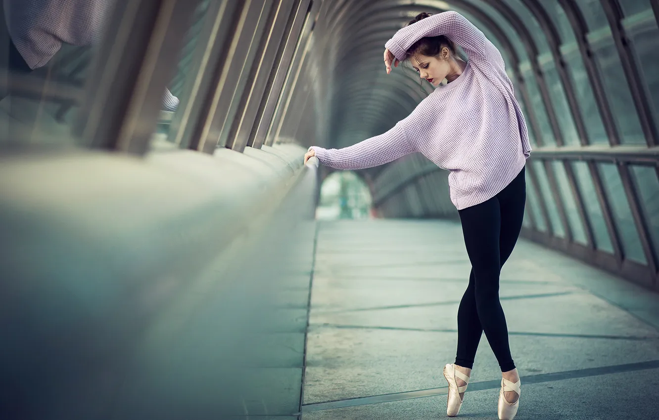Photo wallpaper girl, dance, Pointe shoes