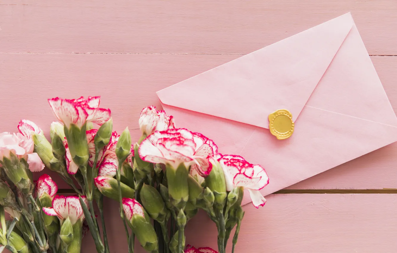Photo wallpaper bouquet, flowers, the envelope, bouquet