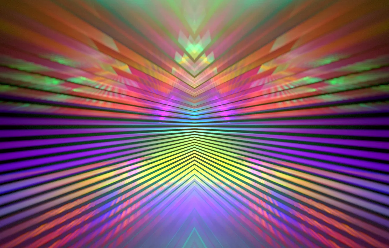 Photo wallpaper rays, color, figure, geometry