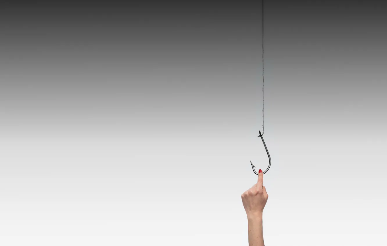 Photo wallpaper fishing, hands, hook