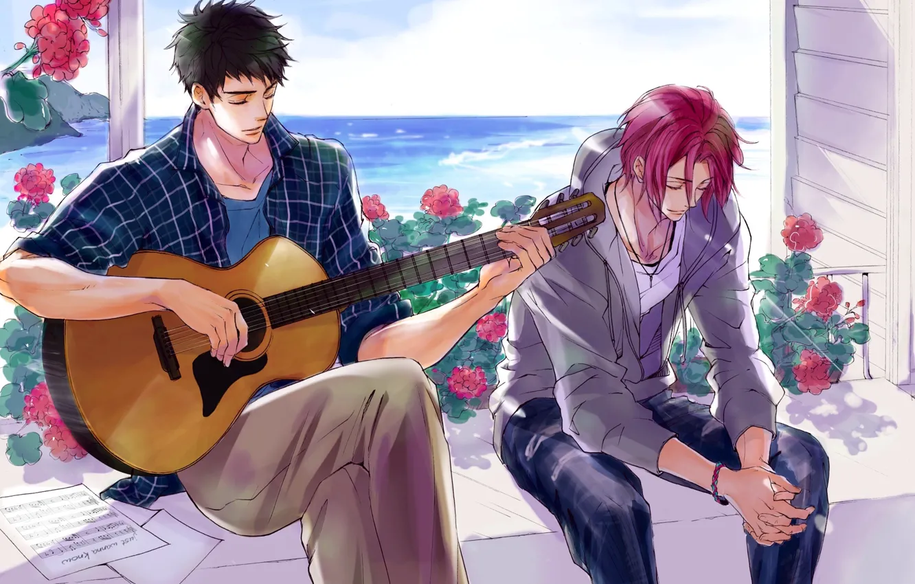 Photo wallpaper Matsuoka Rin, Free!, Yamazaki Sousuke, Shabasuchan