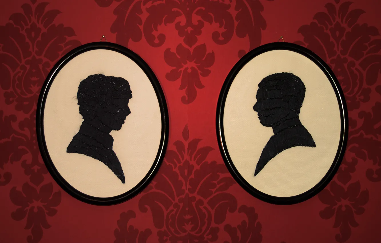 Photo wallpaper Sherlok, cross stitch, Artisan Crafts, portraits., needlework