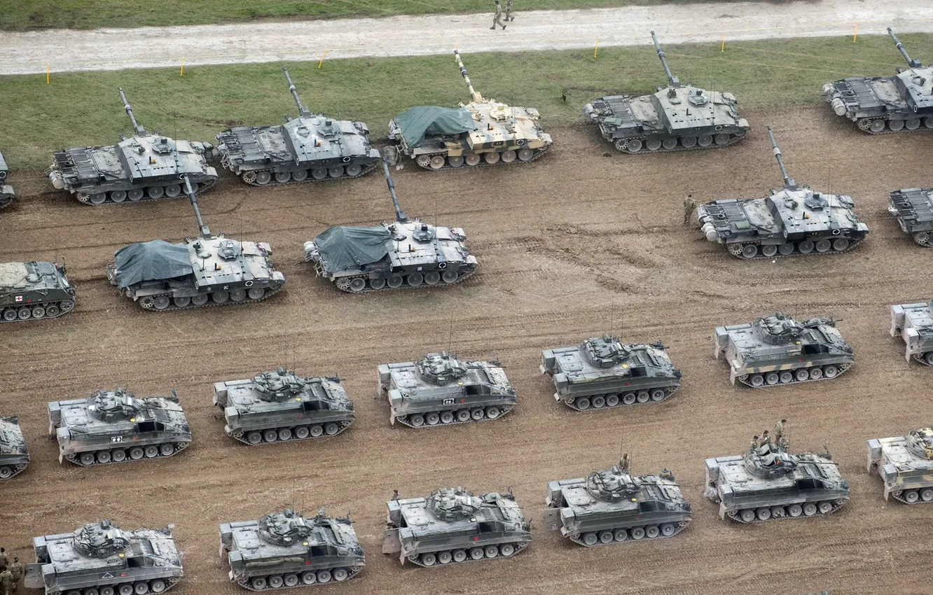 Photo wallpaper Bulldog, British Army, Challanger 2, Battle Tanke