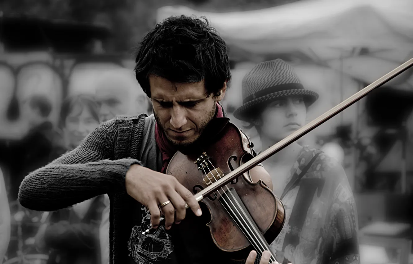 Photo wallpaper music, violin, people