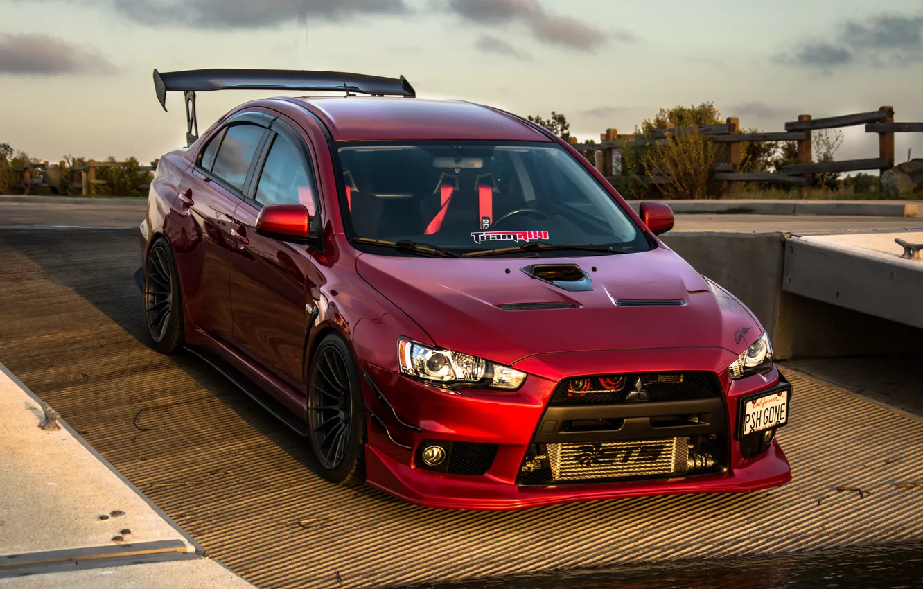 Photo wallpaper Evolution, Mitsubishi Lancer, Harsh's, 500W