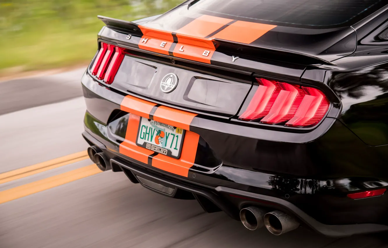 Photo wallpaper Mustang, Ford, Shelby, rear view, GT-S, 2019