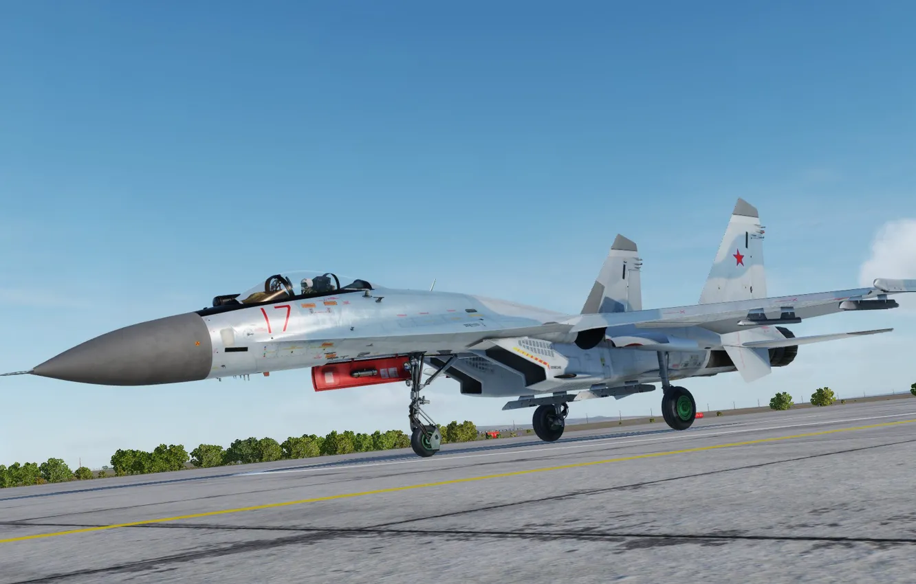 Photo wallpaper fighter, Su-35S, Sukhoi
