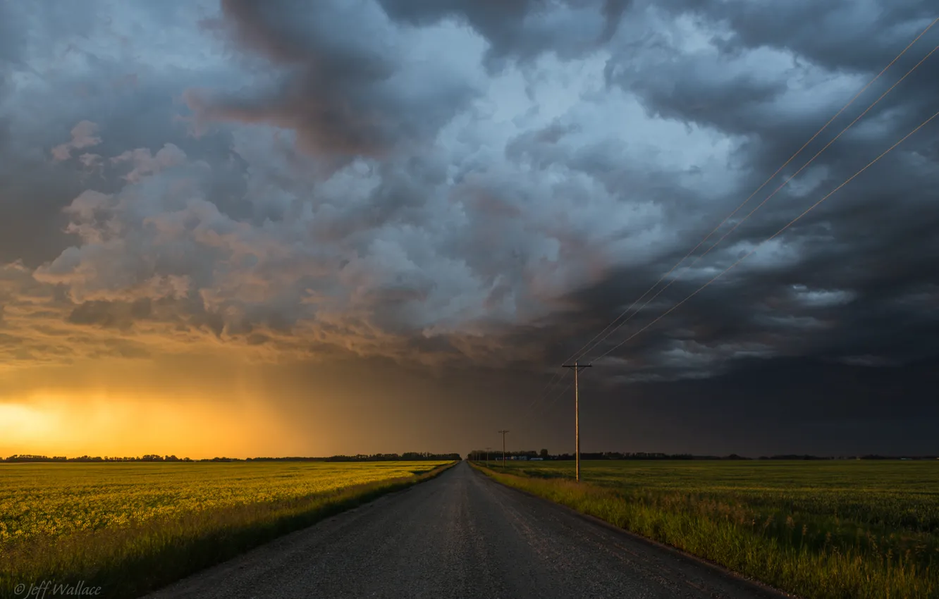 Photo wallpaper road, the sky, Jeff Wallace