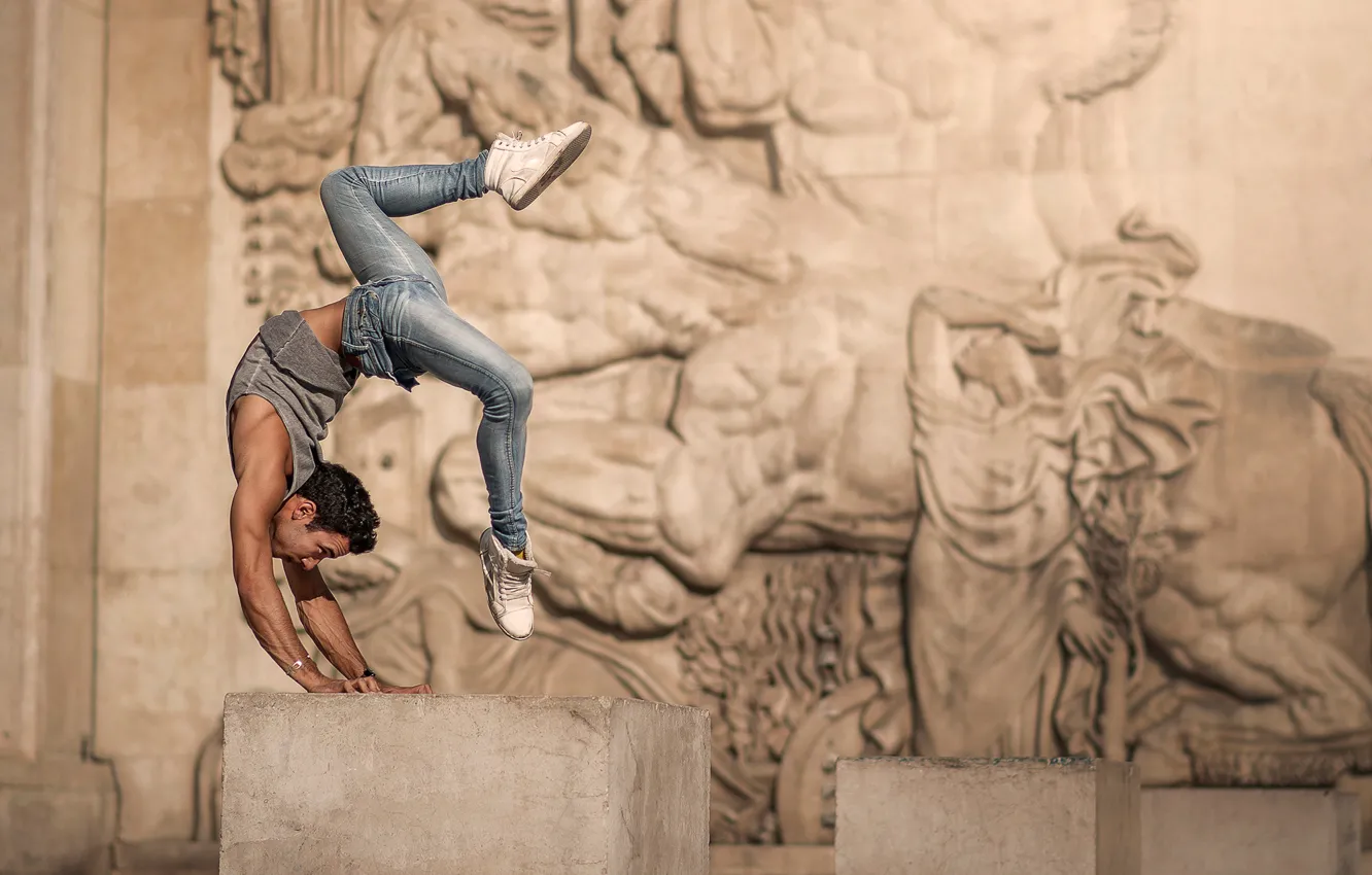 Photo wallpaper flexibility, athlete, exercise, James Eusebius