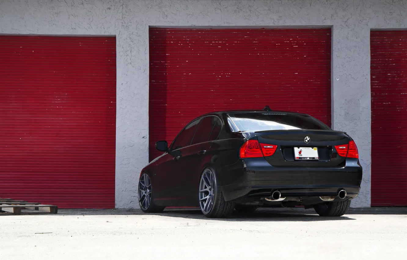 Photo wallpaper BMW, BMW, black, E90, The 3 series