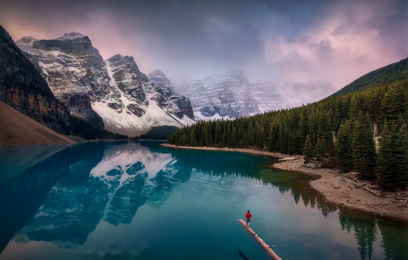 Photo wallpaper autumn, Moraine Lake, Canadian Rocky