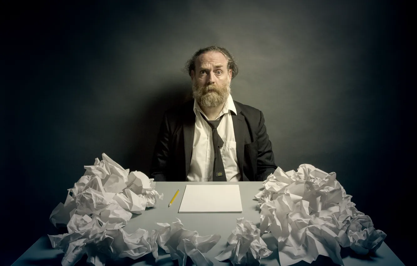 Photo wallpaper paper, people, writer