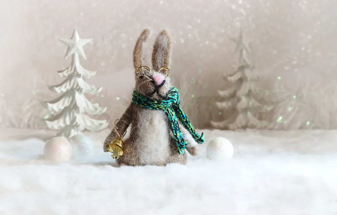 Photo wallpaper holiday, toy, hare