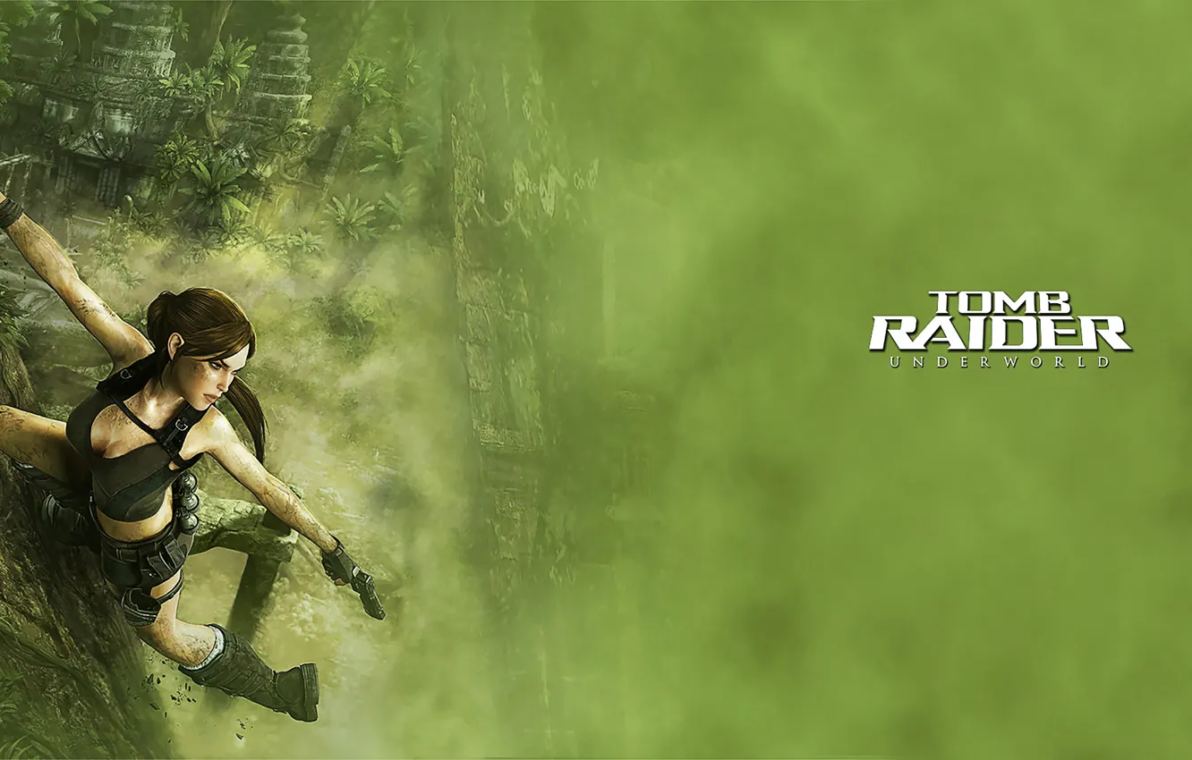 Photo wallpaper look, girl, game, the moon, Tomb Raider, Lara Croft