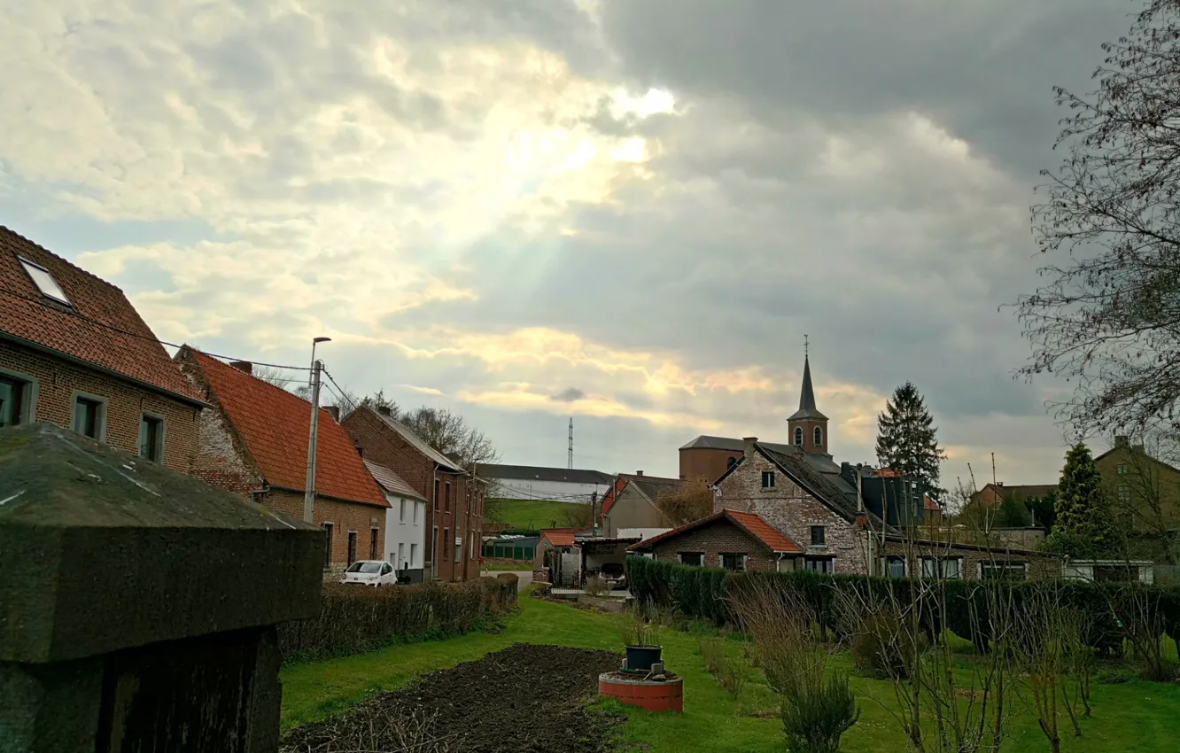 Photo wallpaper light, Halo, photography, landscape, nature, cloud, clouds, Belgium