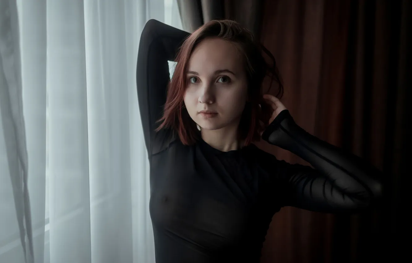 Photo wallpaper girl, model, photoshoot, Roosso Alex
