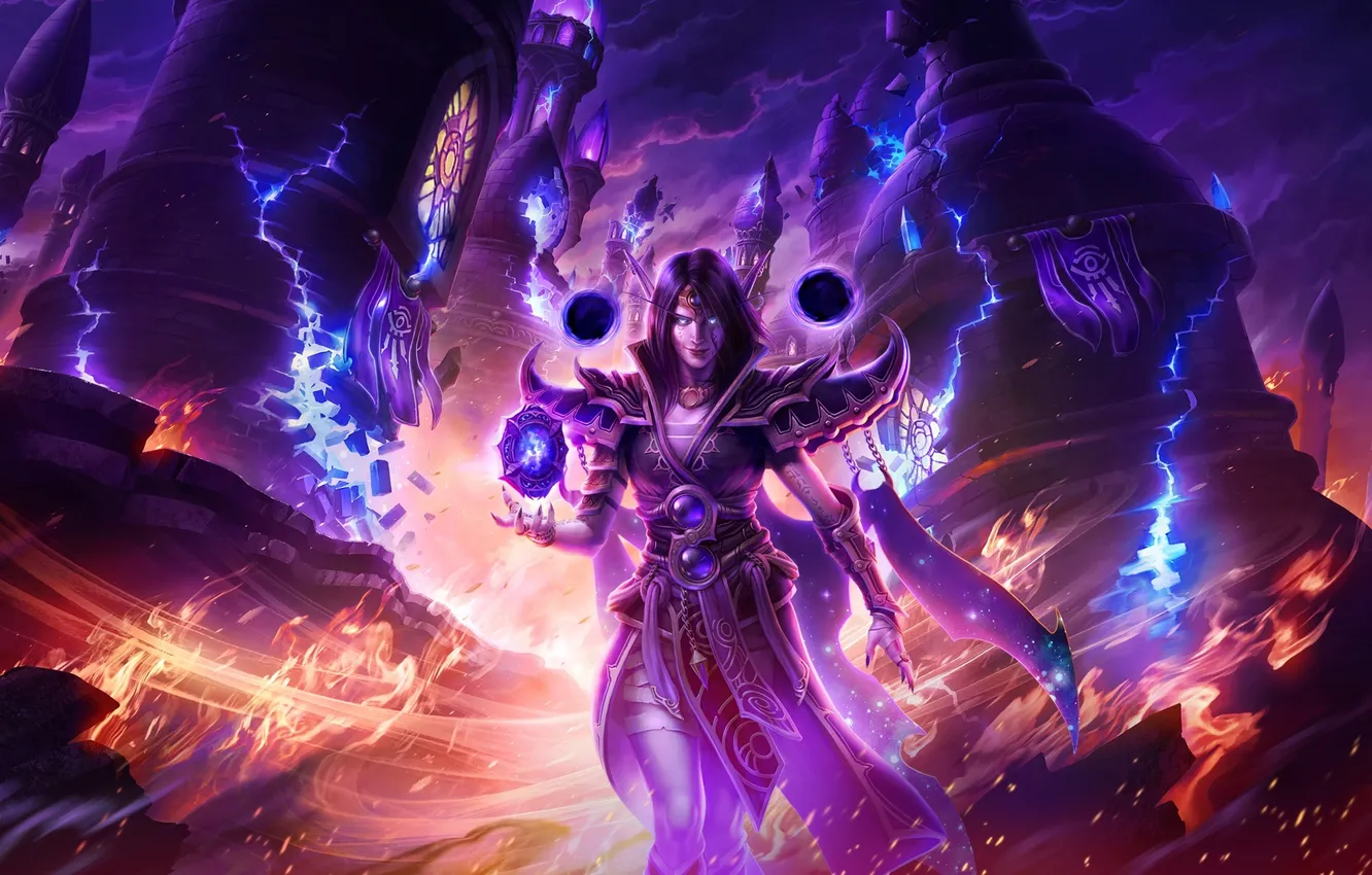 Photo wallpaper World of WarCraft, destroyed city, The War Within, The War Inside, Xal'atat, Xal'ath, Dalaran, Dalaran