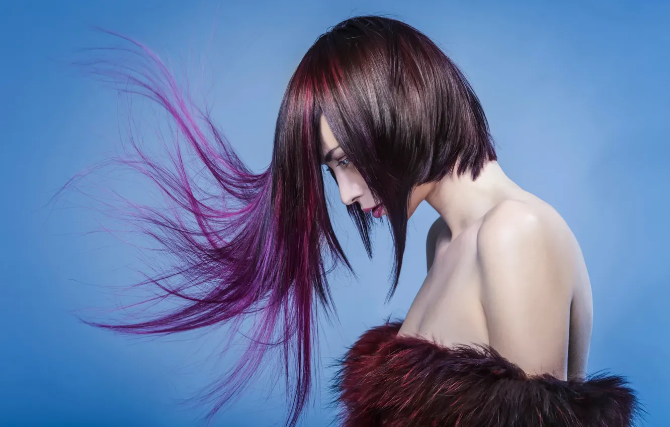 Photo wallpaper girl, hair, profile, Flying Hair, Hairaward 2015