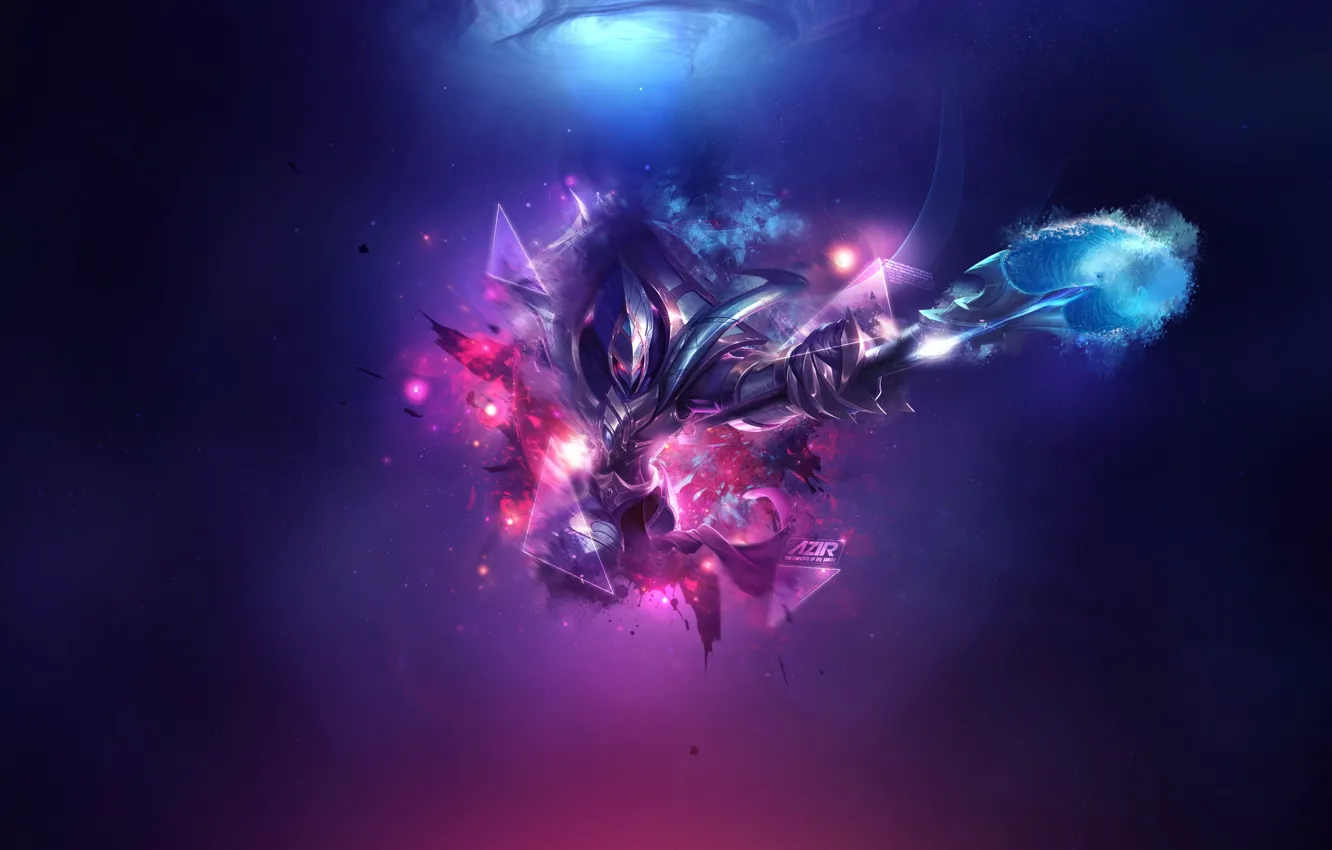 Photo wallpaper purple, space, pink, the game, hero, staff, game, pink