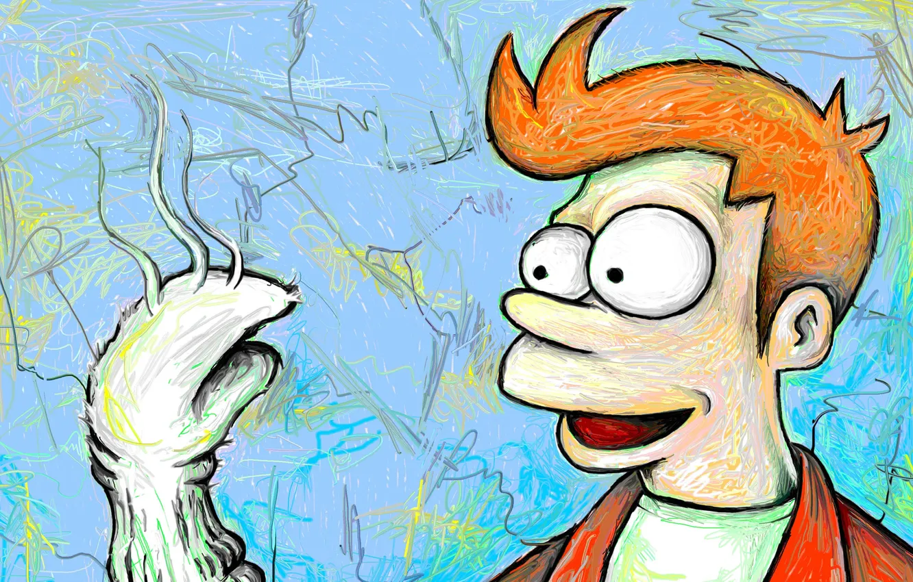 Photo wallpaper Wallpaper, Futurama, Fry
