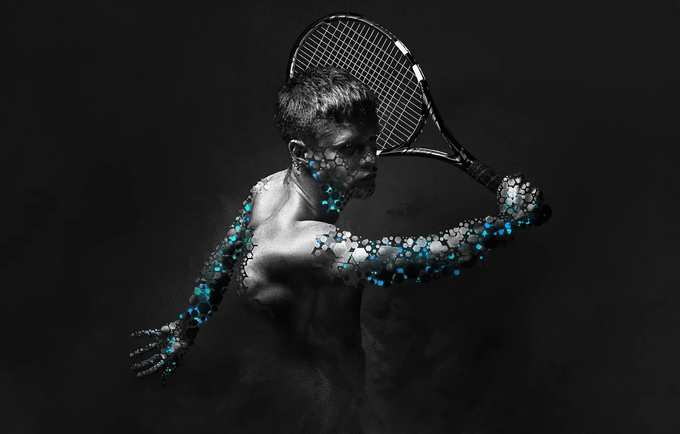 Photo wallpaper sport, the game, large, art, racket, male, tennis