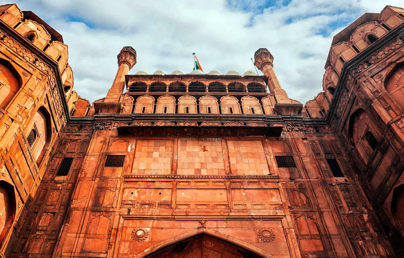 Photo wallpaper gate, India, Delhi, Red Fort, Lal Qila