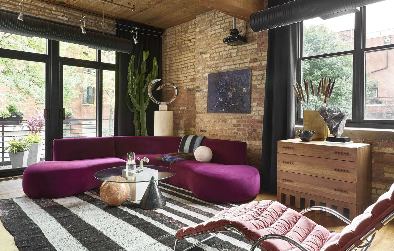 Photo wallpaper room, interior, sofa, living room, by Studio Sven, Designer's home