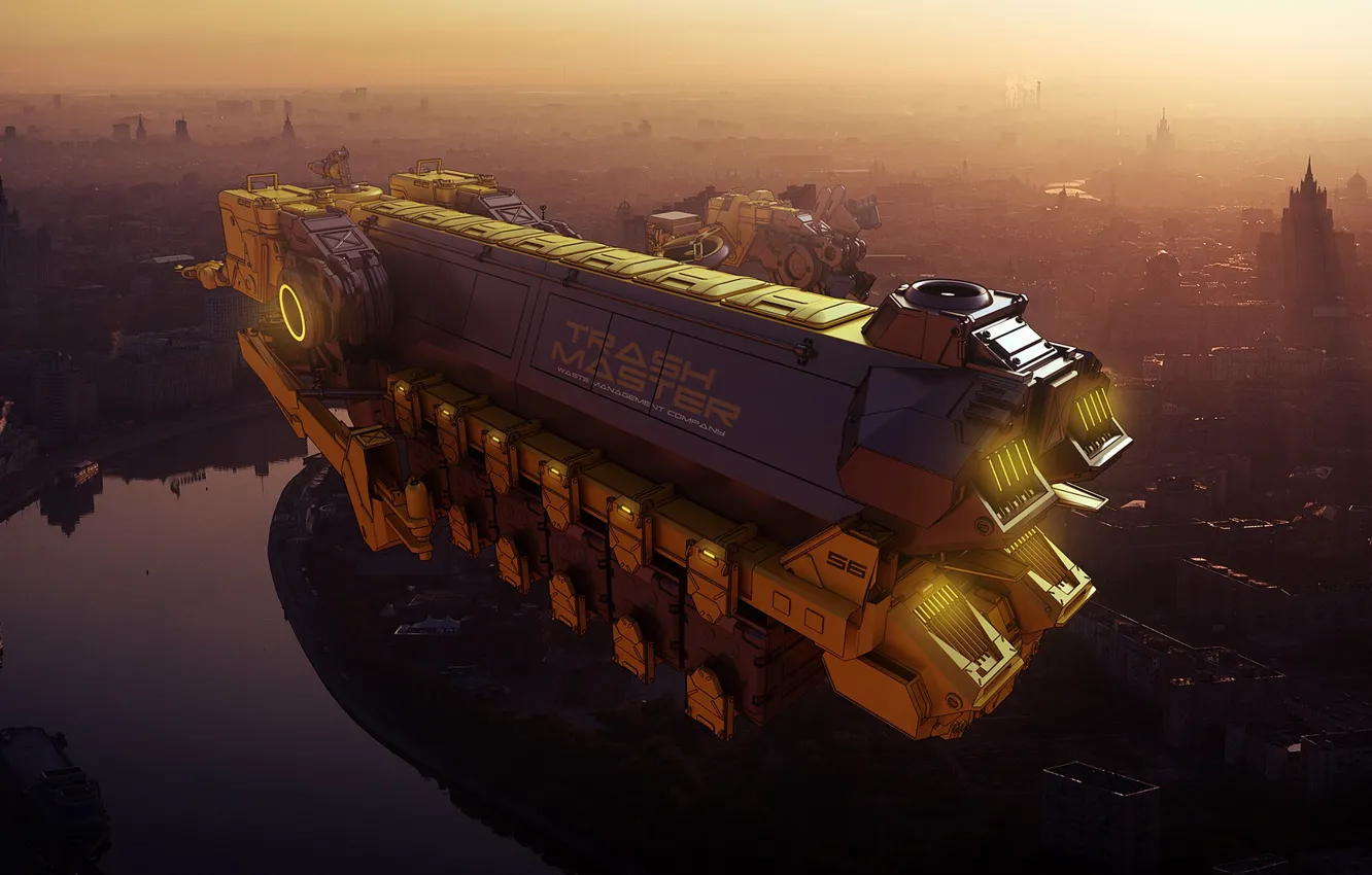 Photo wallpaper style, fiction, transport, technique, art, the concept, fantasy, modern