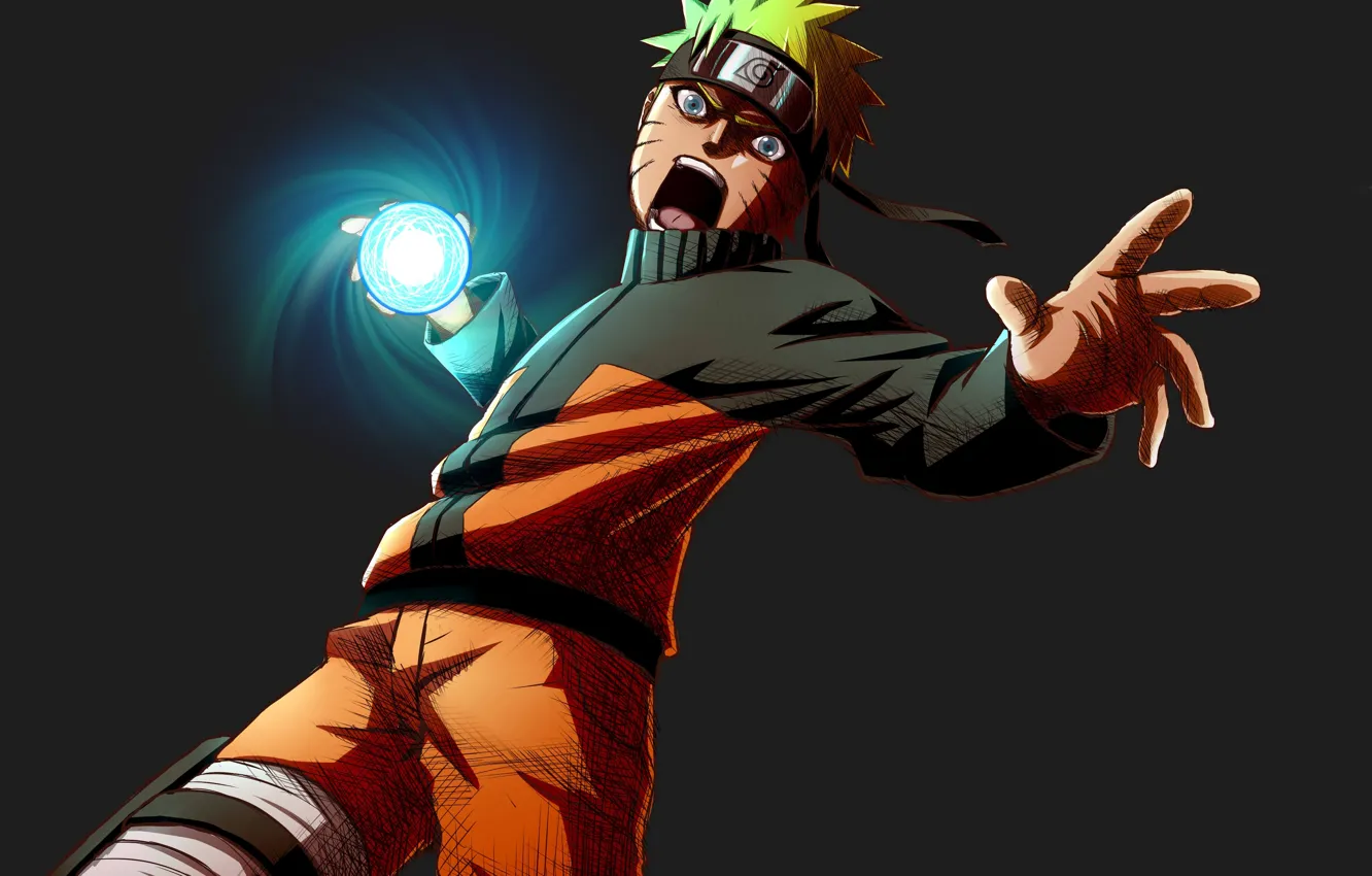 Photo wallpaper Naruto, art, Naruto Uzumaki, Rasengan