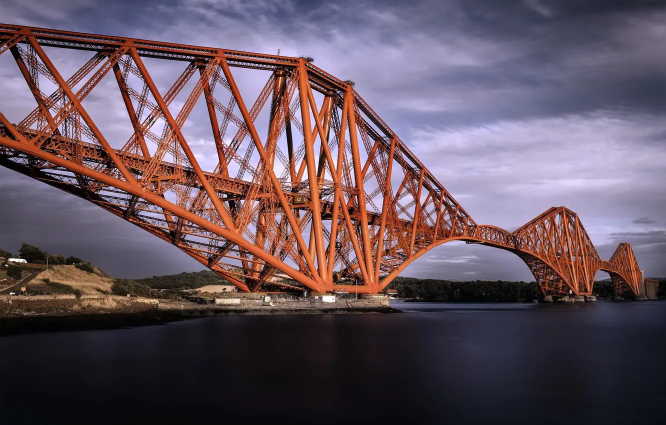 Photo wallpaper Scotland, Edinburgh, Firth of Forth Bridge