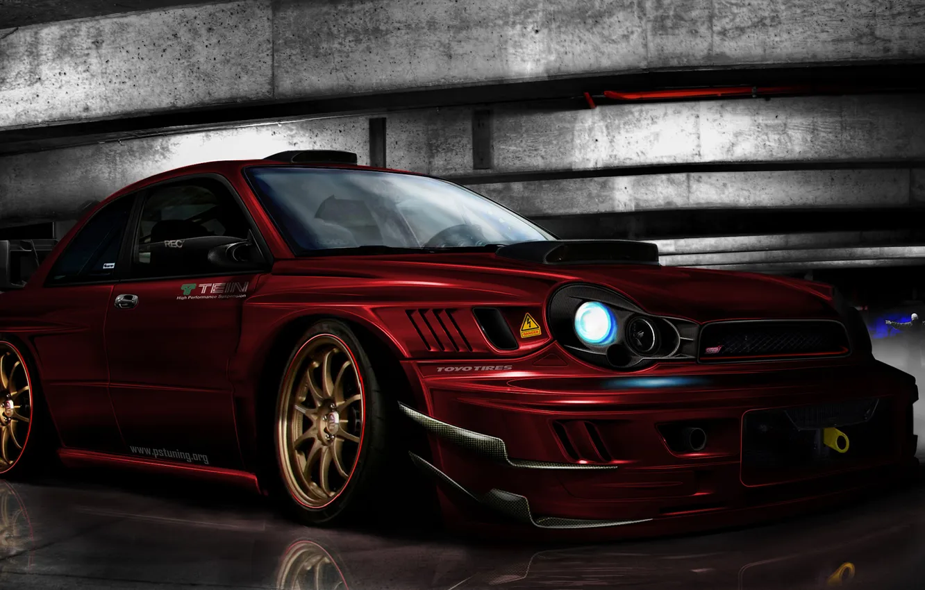 Photo wallpaper Subaru, Impreza, NeroD, inferno2